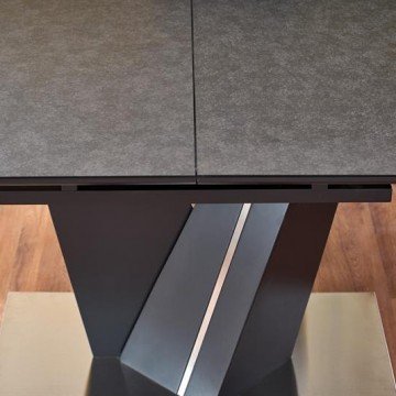 Фото3.Раскладной стол SALVADOR 160 (200) x90 Halmar темно-серый